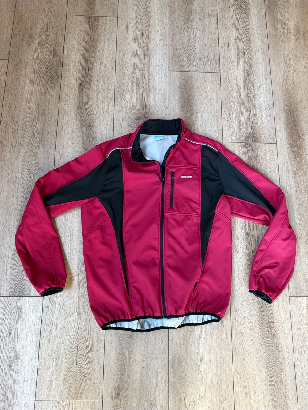 Men's Magenta and Black Performance Softshell Jacket